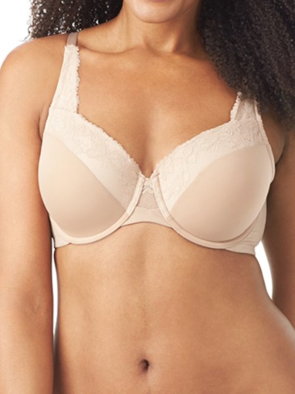 Olga Women's Cloud 9 Lace Underwire Contour Bra – Toasted Almond Size 36D NWT